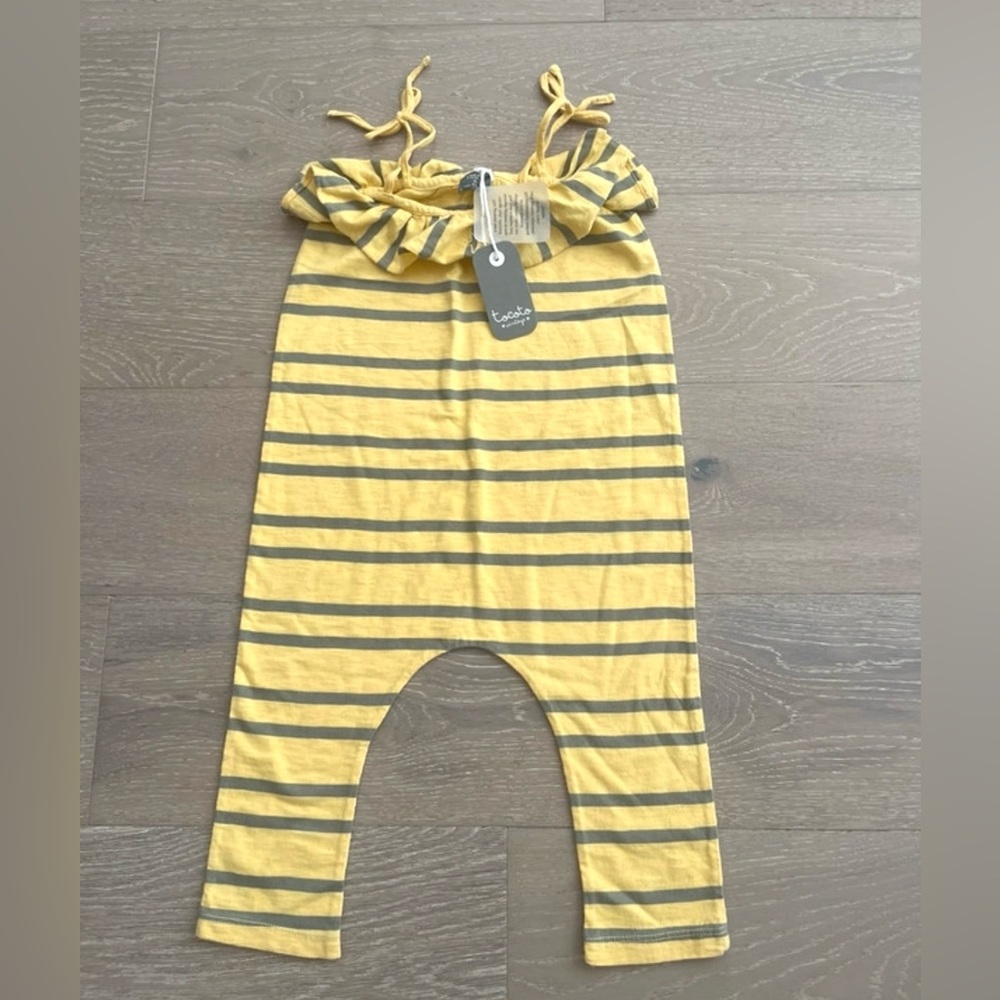 Tocoto Vintage toddler girl coveralls size 2T NWT